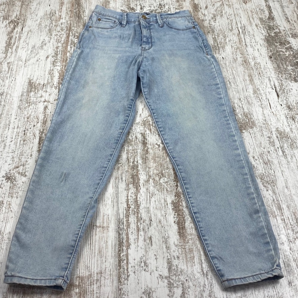 Curve Appeal High Rise Skinny Jeggings Womens 8/29 Light Wash Minimalist Jeans